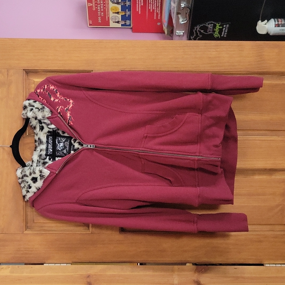 Fox large faux fur sweatshirt